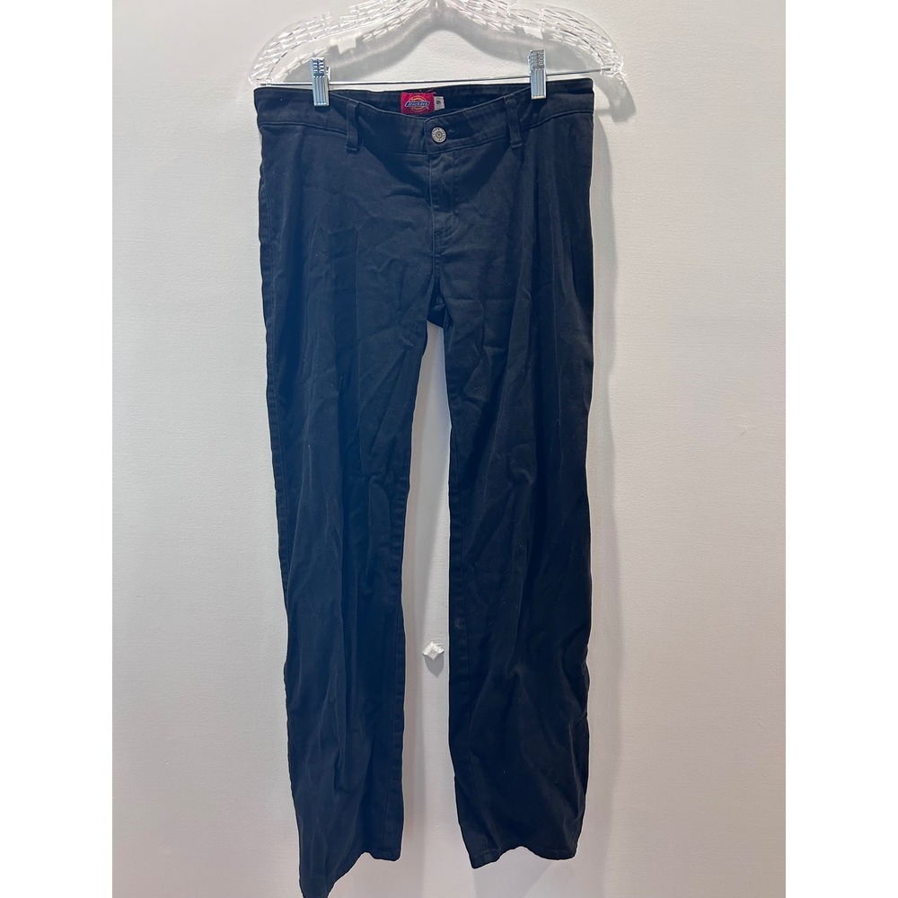 Dickies Work Pants Womens 9 Black Straight Leg Utility Streetwear Trousers